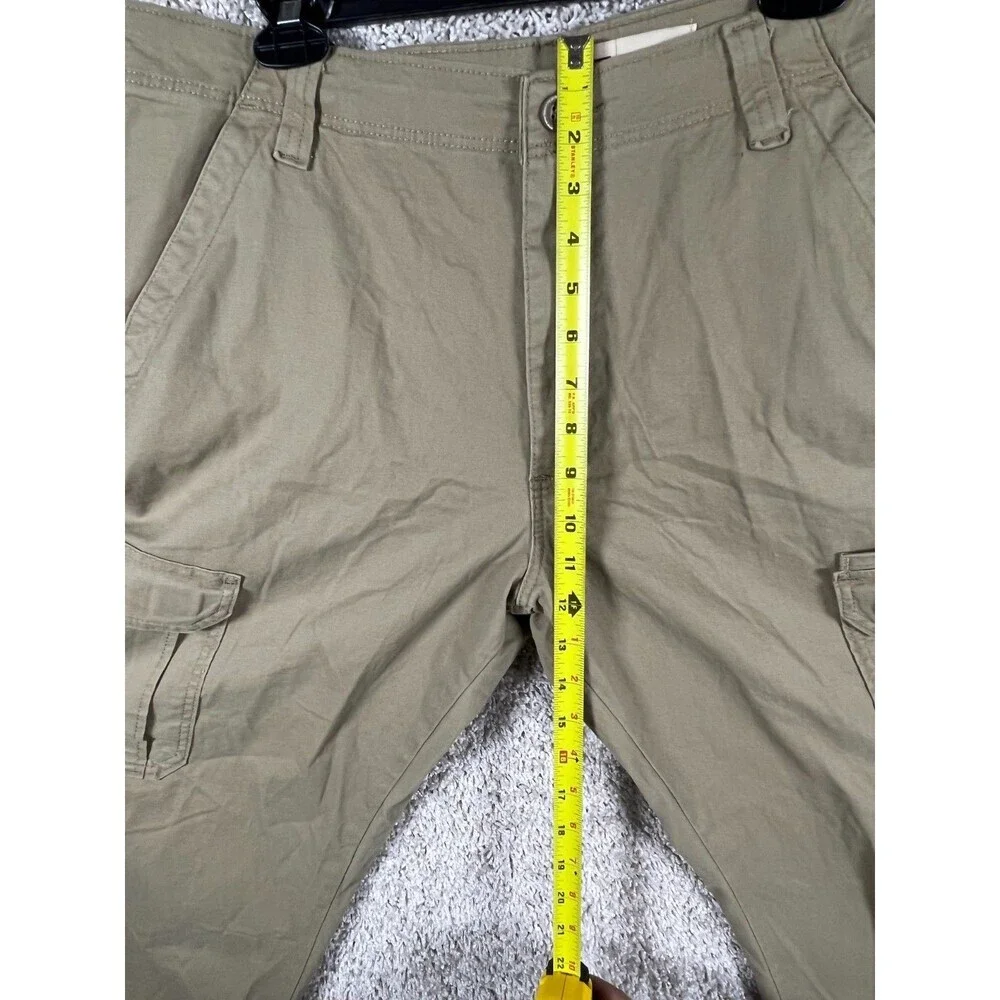 Men's Wrangler Cargo Pants Stretch New KHAKI Relaxed Fit Straight Leg SIZE 36x30